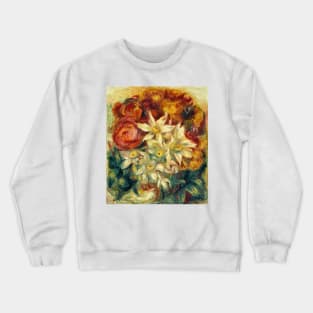 Bouquet of Daffodils and Roses by Auguste Renoir Crewneck Sweatshirt